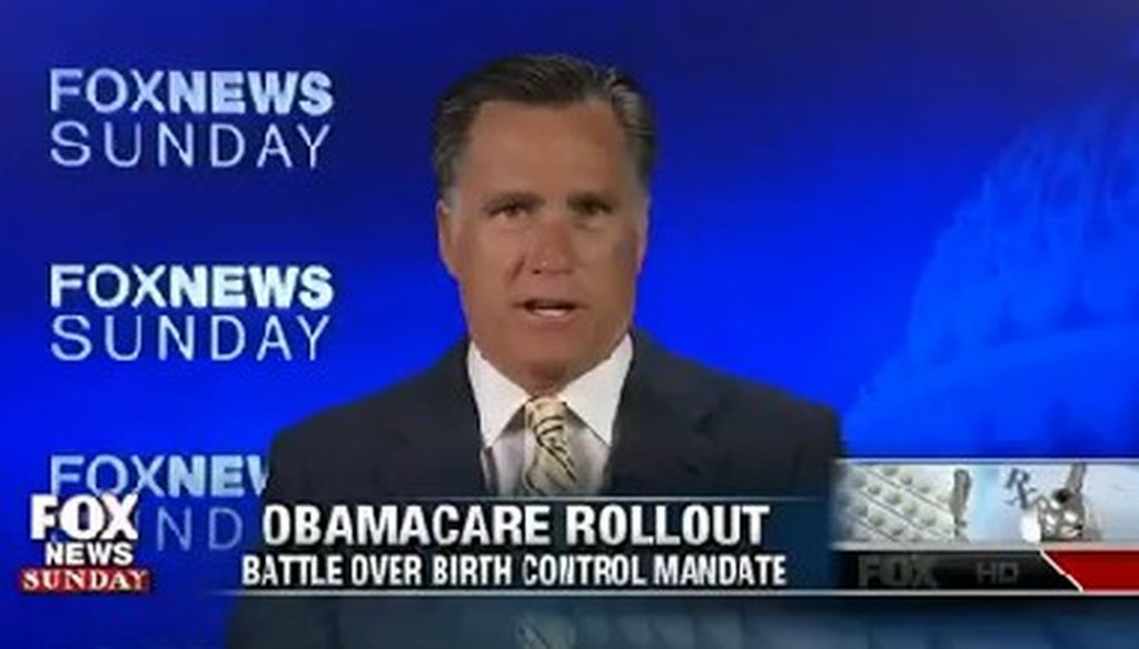 2012 GOP presidential nominee Mitt Romney appeared on "Fox News Sunday" on Jan. 5, 2014.