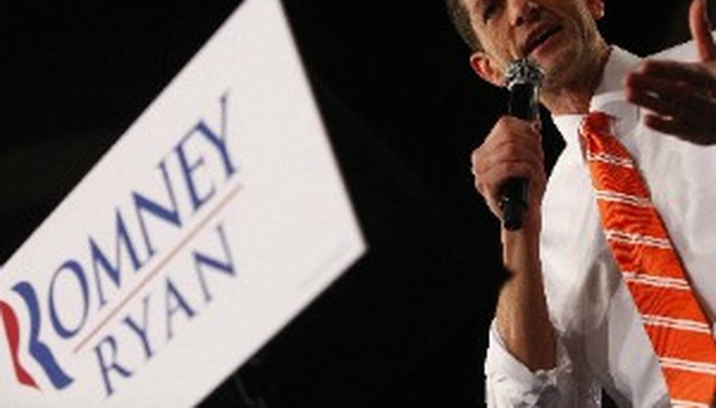 Paul Ryan speaks at a campaign event in Lima, Ohio, on Sept. 24, 2012. (Eric Thayer/The New York Times).