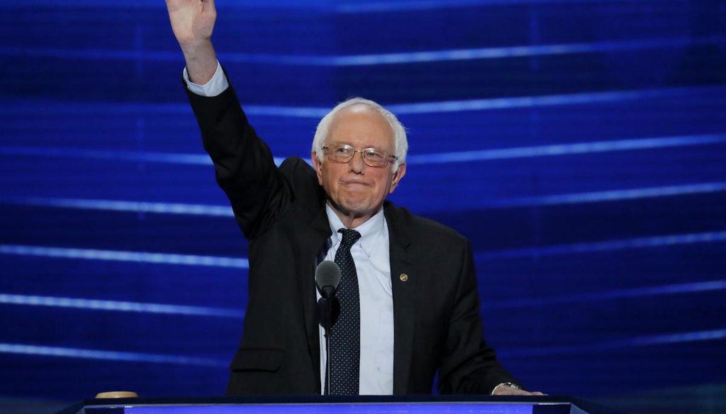 Former Democratic presidential candidate, Sen. Bernie Sanders, I-Vt., waves to the delegates before addressing the first day of the Democratic National Convention in Philadelphia, Pa., July 26, 2016. (AP)