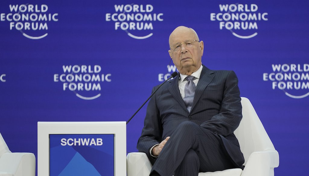 World Economic Forum Chair Klaus Schwab attends the opening of the group’s annual meeting Jan. 16, 2024, in Davos, Switzerland. (AP)