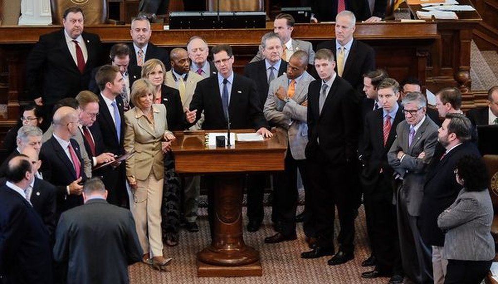 State Rep. Scott Sanford won Texas House approval of the so-called Pastor Protection Act May 21, 2015 (Austin American-Statesman photo, Rodolfo Gonzalez).