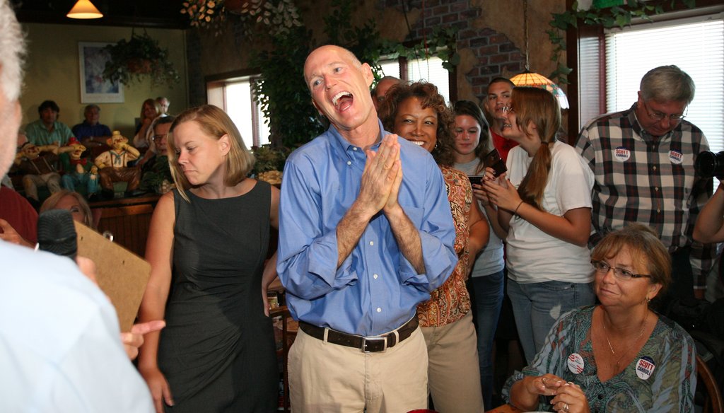 Gov.-elect Rick Scott can smile over some of his recent PolitiFact ratings.
