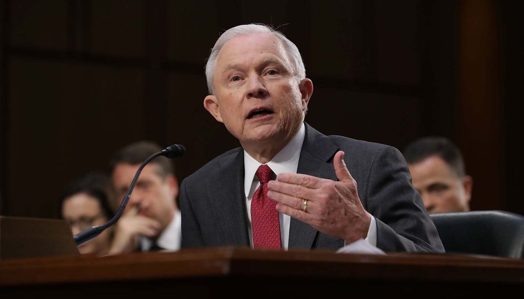 Attorney General Jeff Sessions testifies before the Senate Intelligence Committee about Russian interference in the 2016 presidential election June 13, 2017. (Chip Somodevilla/Getty Images) 