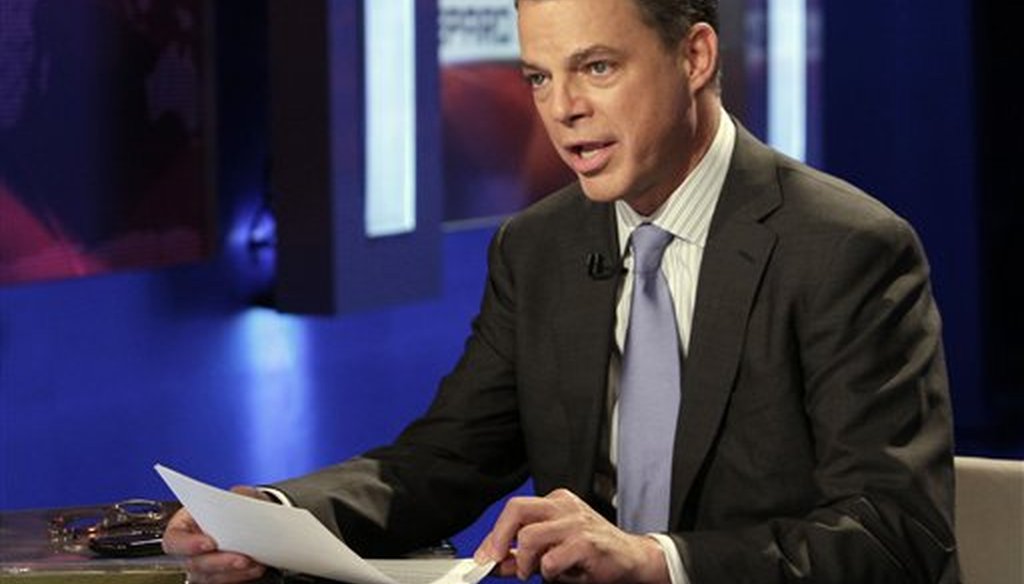 Fox News anchor Shepard Smith broadcasts in New York on May 24, 2011. (AP/Drew)