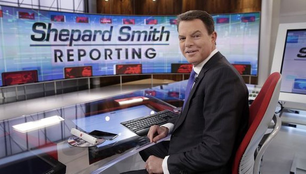 Fox News Channel chief news anchor Shepard Smith on the Fox News Deck before his "Shepard Smith Reporting" program, in New York.