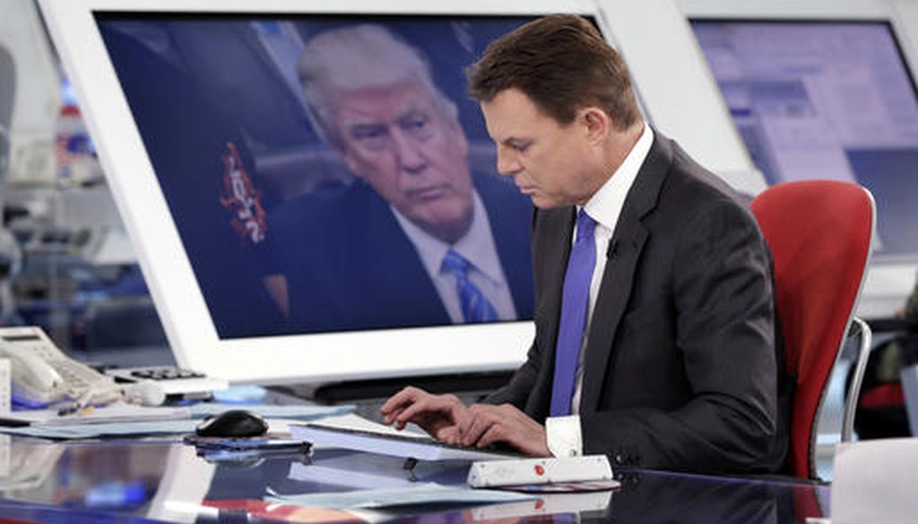 Fox News Channel chief news anchor Shepard Smith prepares for his "Shepard Smith Reporting" program in New York,  Jan. 30, 2017. (AP)