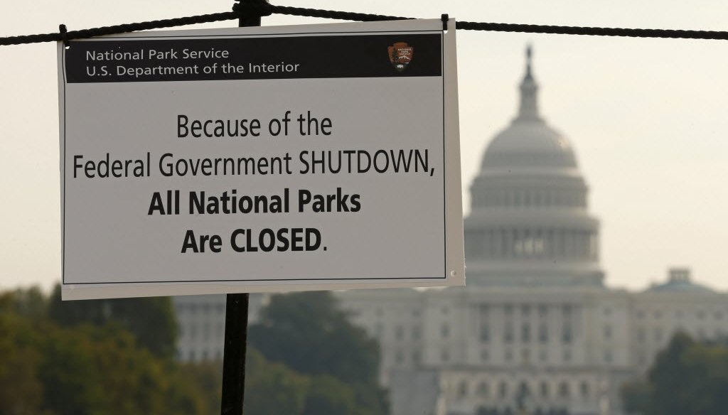 The federal health care law, also known as Obamacare, was at the center of debate that led to the government shutdown. Here, a sign on the National Mall tells visitors of the closures due to the shutdown. Reuters photo