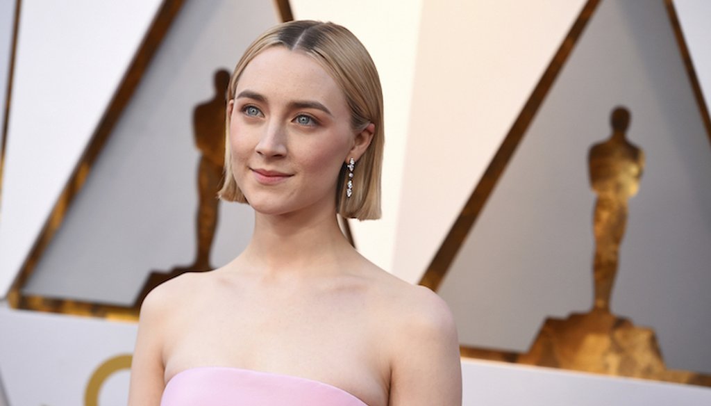 Actress Saoirse Ronan attends the 90th Academy Awards on March 4, 2018. (AP)