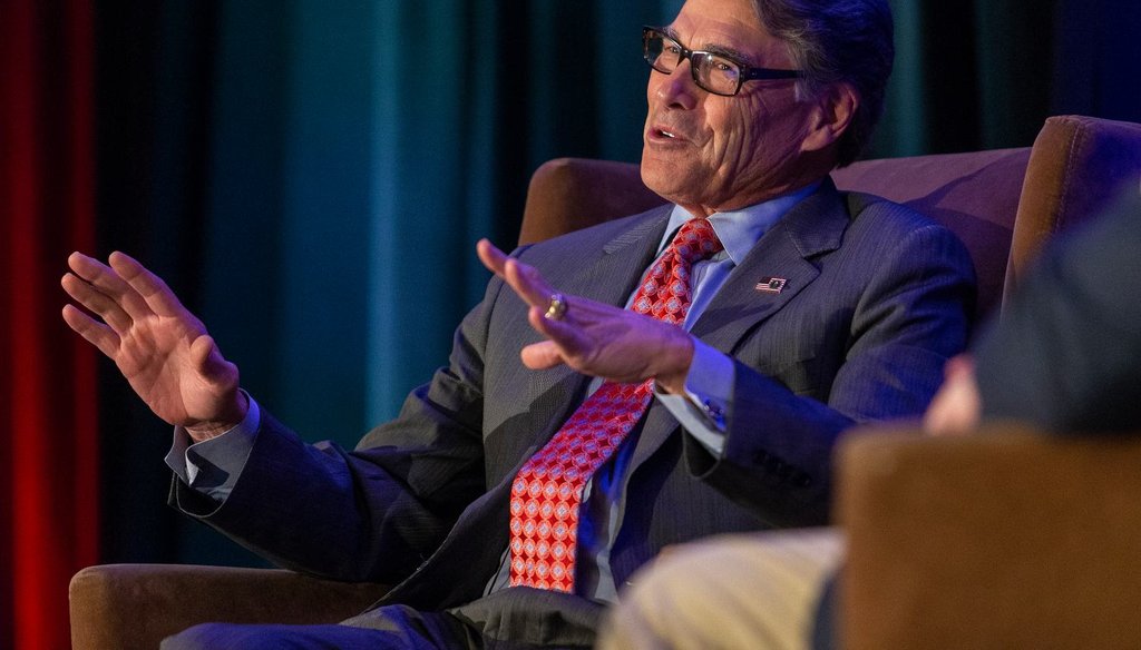 Energy Secretary Rick Perry speaks an event in Austin in 2018. (Stephen Spillman / for American-Statesman)