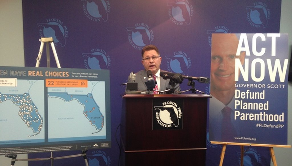 John Stemberger of the Florida Family Policy Council, shown here on Oct. 1, 2015, has asked Gov. Rick Scott to end all forms of state contracts and funding to Planned Parenthood. (Tampa Bay Times photo)