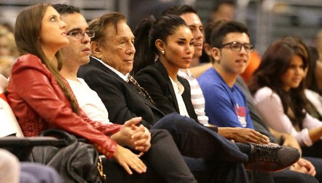 LA Clippers owner Donald Sterling courtside at an October 2013 NBA game. (Robert Gauthier/Los Angeles Times/MCT)