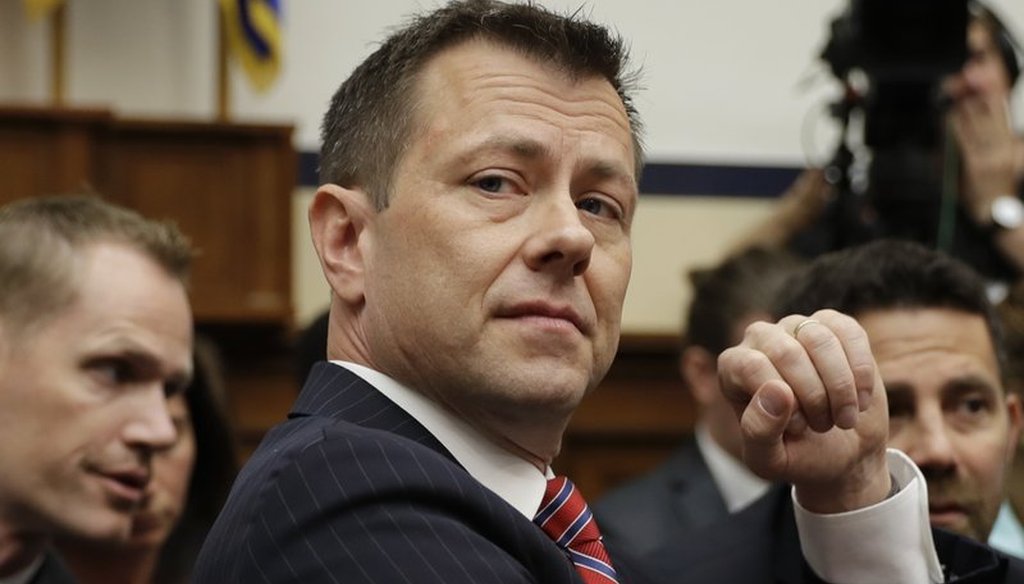 FBI agent Peter Strzok testifies before the the House Committees on the Judiciary and Oversight and Government Reform during a hearing, July 12, 2018 ((AP Photo/Evan Vucci)