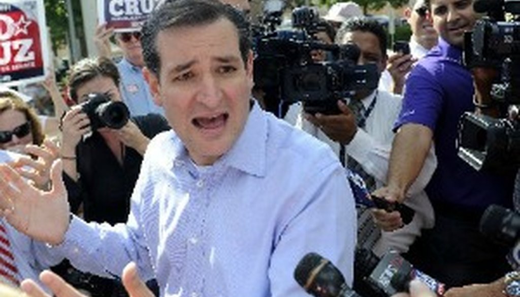 Ted Cruz, on his way to winning the Republican U.S. Senate nomination, stumps in Houston on July 31, 2012 (Associated Press photo).