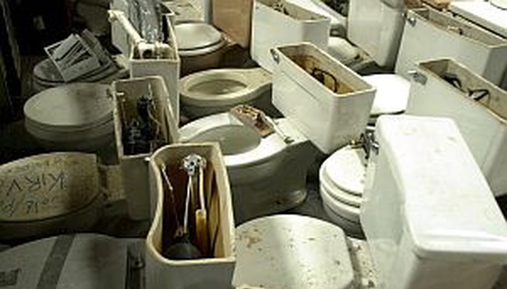 Last week, a claim about replacing old toilets with low-flow ones overflowed with optimism. 