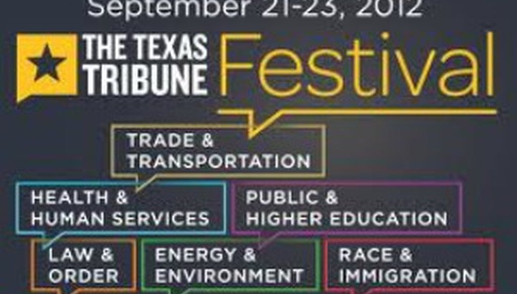 The Texas Tribune festival presents numerous political figures, including state legislators.