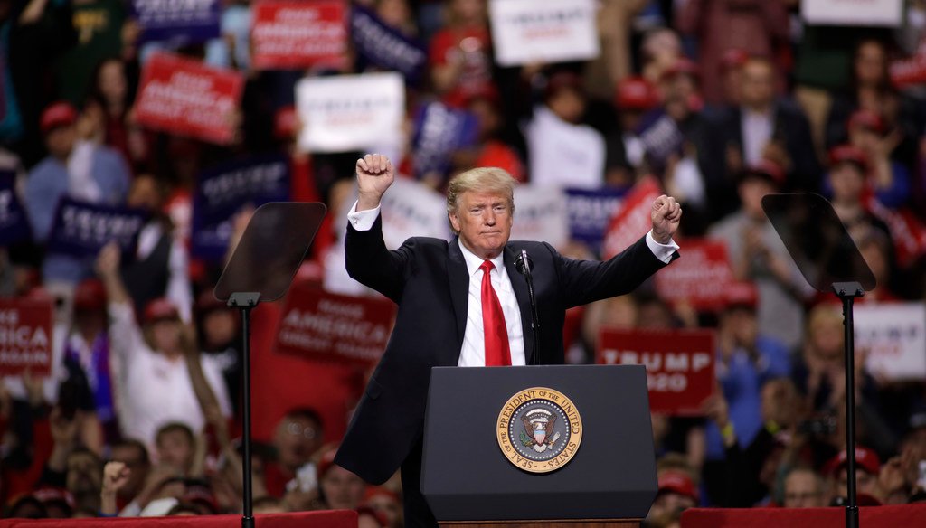 Republican Presidential candidate Donald Trump addresses supporters during a political rally at the Phoenix Convention Center on July 11, 2015 in Phoenix. (Getty Images)