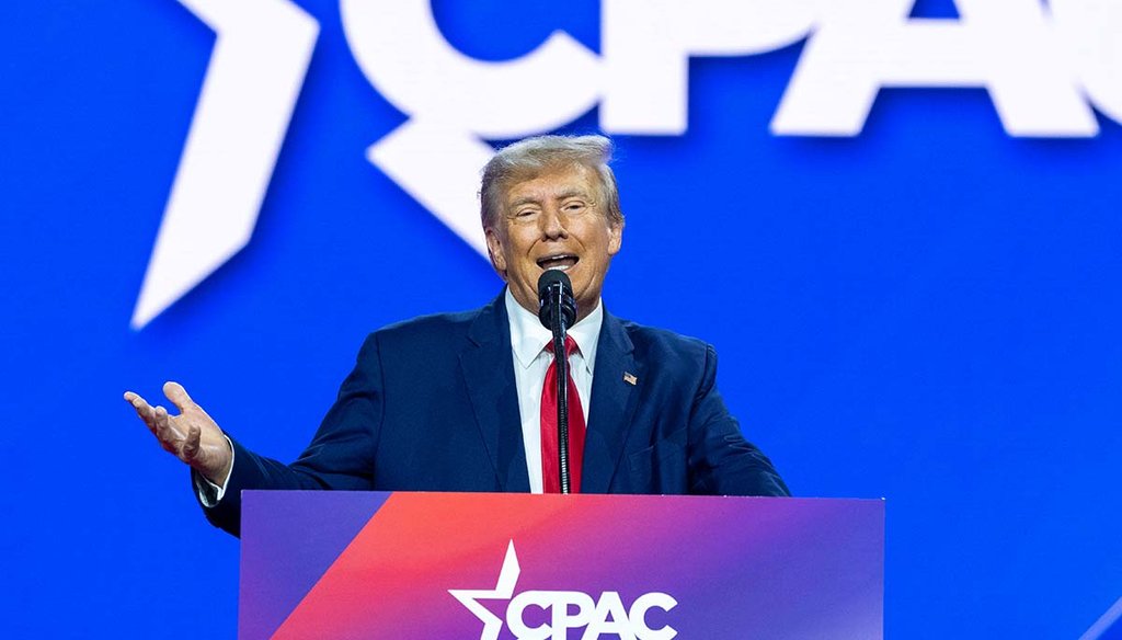 Former President Donald Trump speaks March 4, 2023, at the Conservative Political Action Conference in National Harbor in Oxon Hill, Md. (AP)