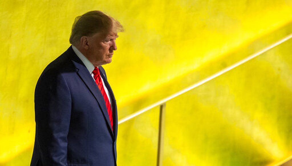 President Donald Trump arrives to the United Nations General Assembly at U.N. headquarters on Sept. 24, 2019. (AP/Altaffer)