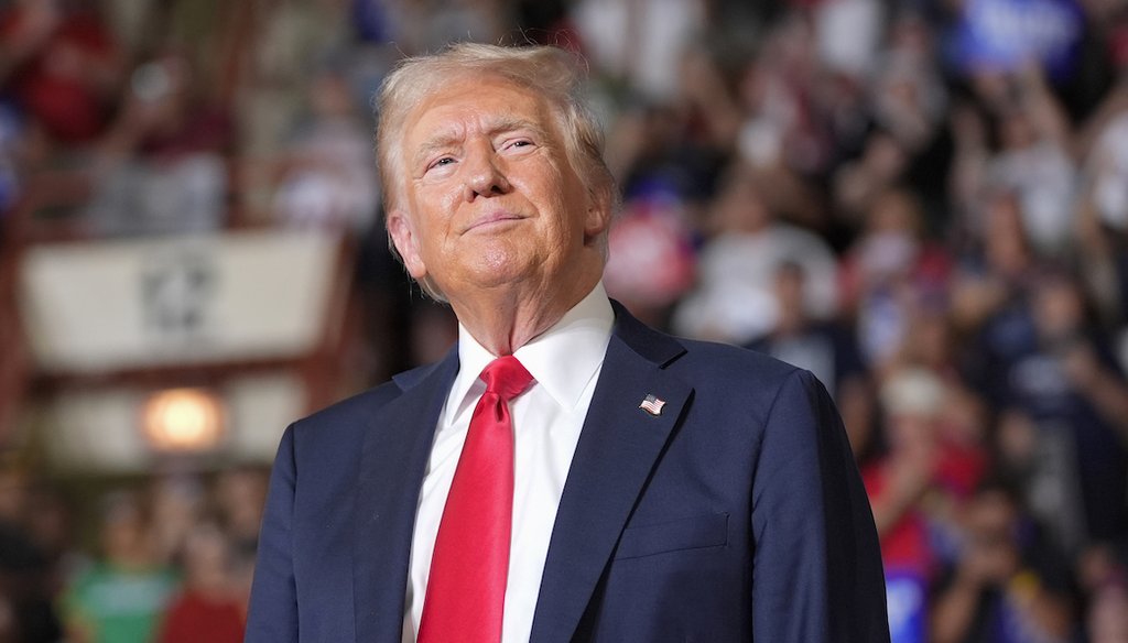 Republican presidential candidate and former President Donald Trump waits on stage to speak at a campaign rally July 31, 2024, in Harrisburg, Pa. (AP)