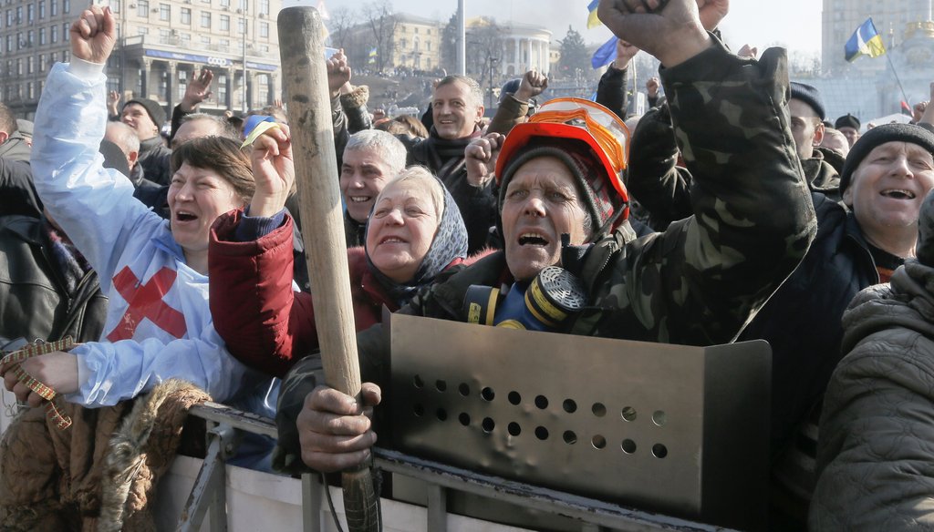 The Sunday news shows will discuss the latest developments with anti-government unrest in Kiev. Associated Press photo.