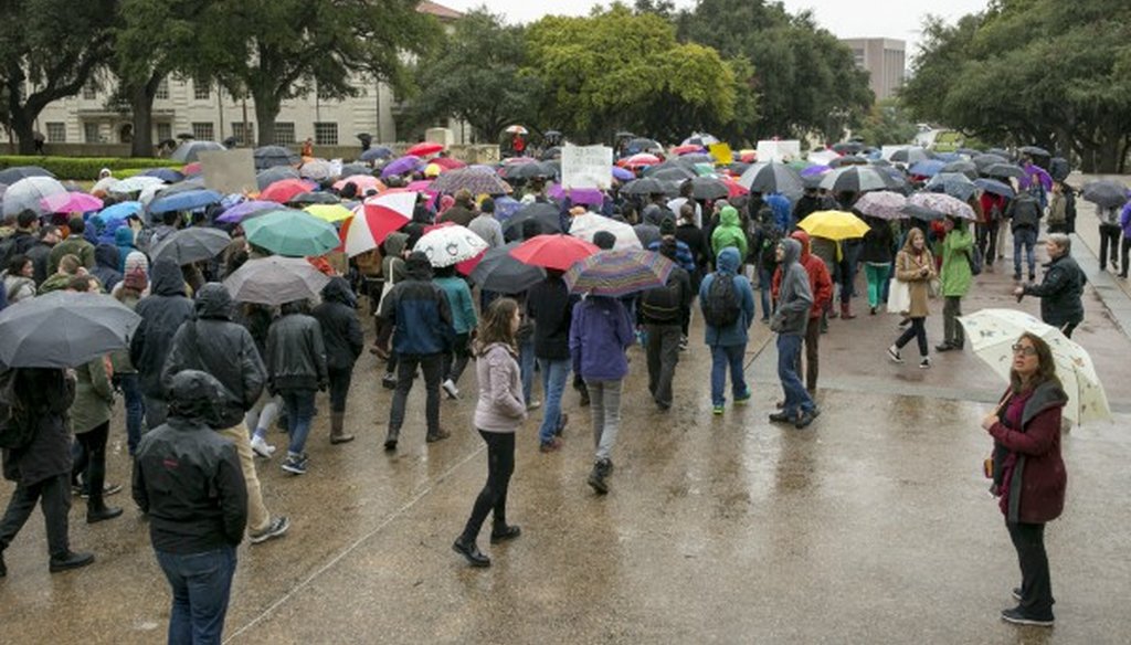 Students at the University of Texas get help on tuition and fees. Do they not have to pay even if their family income reaches $80,000? (Austin American-Statesman photo, Jay Janner).