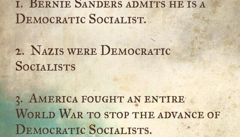 Our most-clicked fact check in October looked into this tweet per Bernie Sanders and the Nazi party.