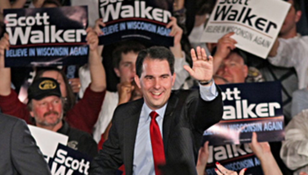Gov.-elect Scott Walker, at his election-night victory party