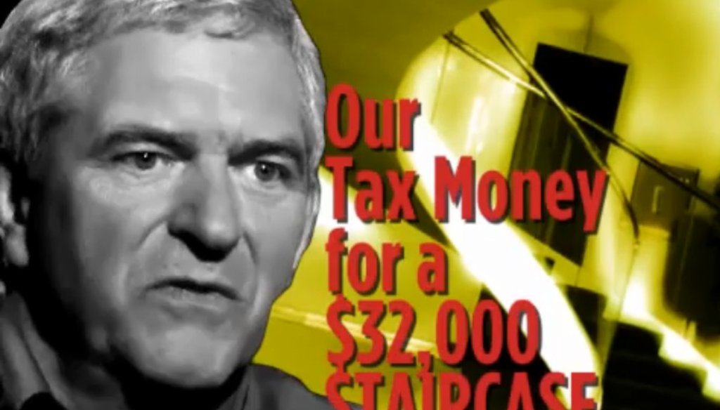 Alan Grayson attacks Daniel Webster's "stairway to nowhere" in a new ad.