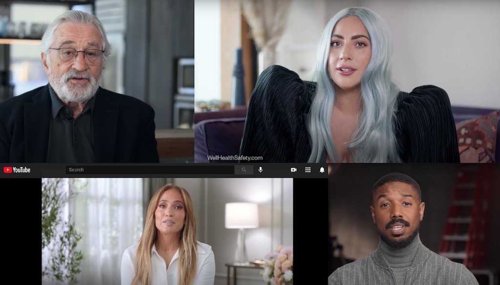 Commercials for the WELL Health Safety Seal feature a star-studded cast of actors, singers and celebrities. (YouTube screenshot)