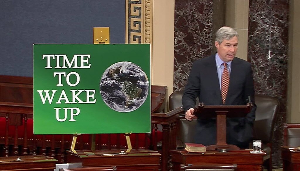 Sen. Whitehouse delivers his 50th climate change speech in November of 2013