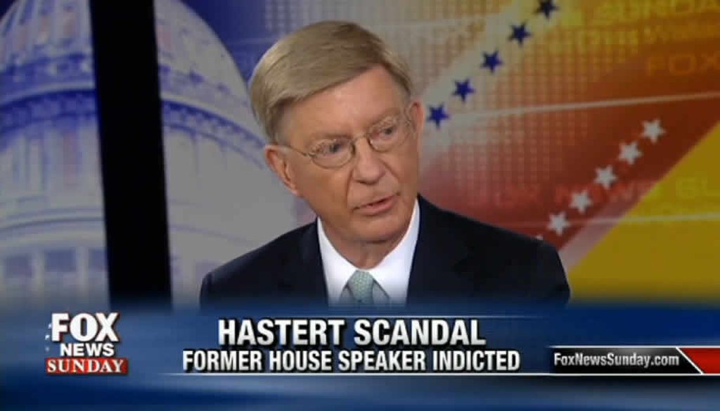 Columnist George Will drew attention to the money former House Speaker Dennis Hastert made from lobbying.