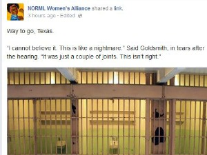 On June 25, 2014, a group posted an item on Facebook suggesting a Texas judge sentenced a man convicted of possessing around a gram of marijuana to death. NOT really.