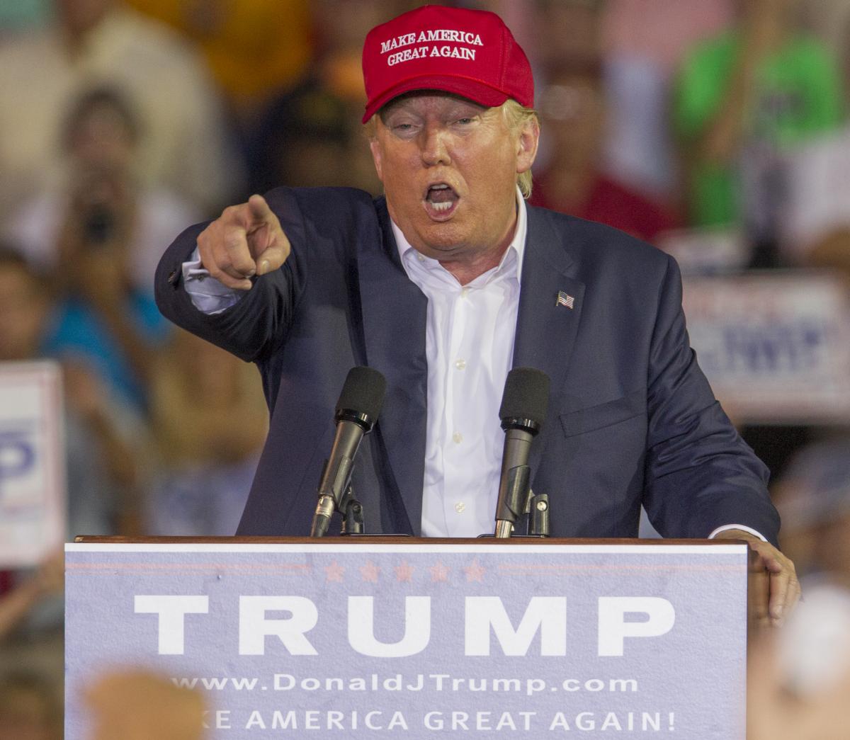 President Donald Trump speaks during a 2015 campaign rally. (Getty)