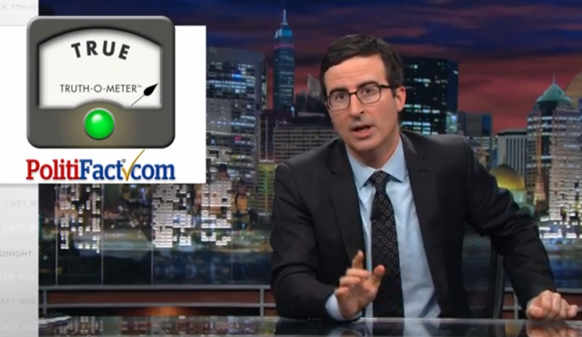 John Oliver used the Truth-O-Meter Sunday during a bit about the Kentucky Senate race.