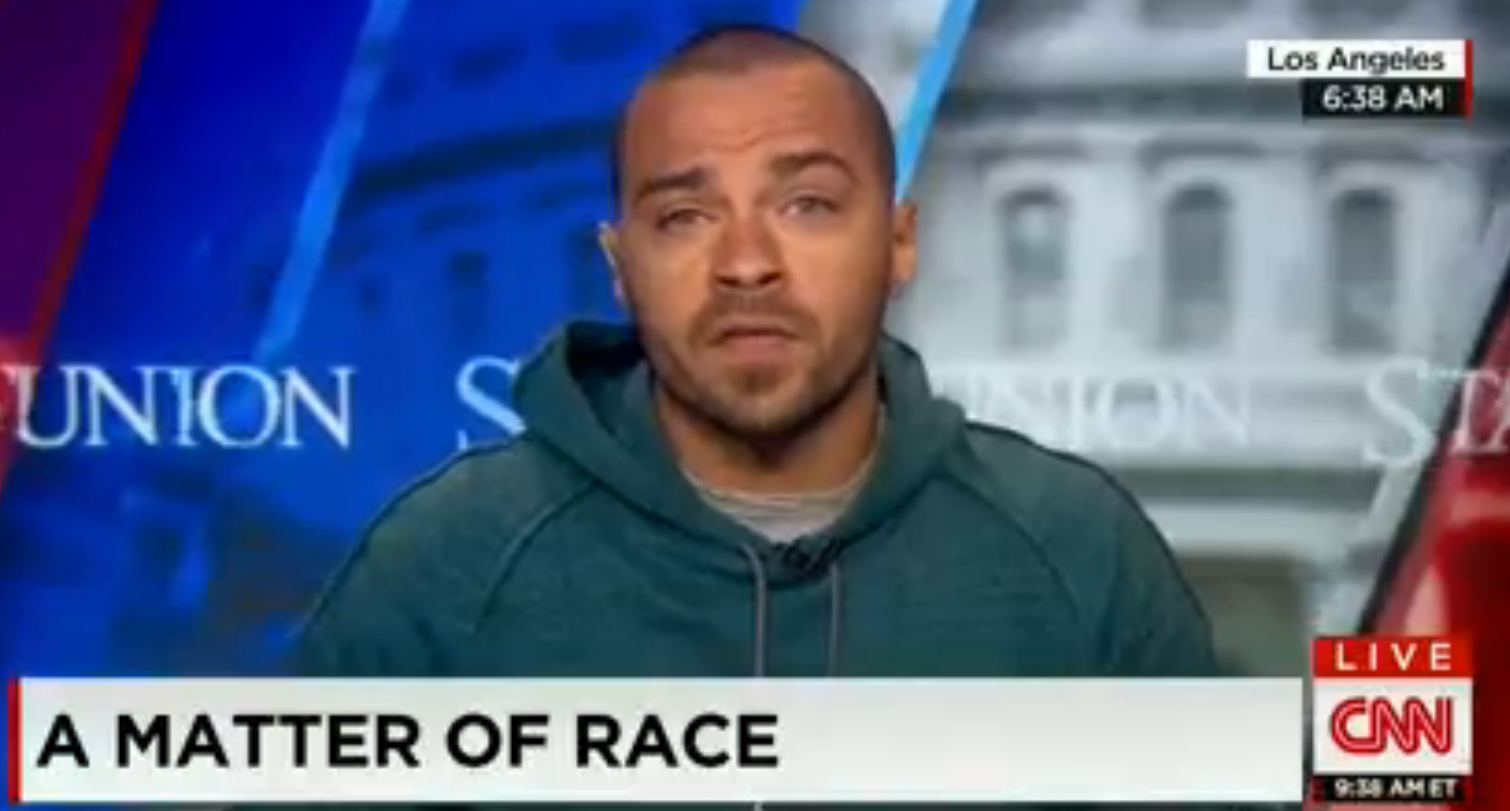 Actor Jesse Williams on CNN's "State of the Union" on Aug. 17, 2014.