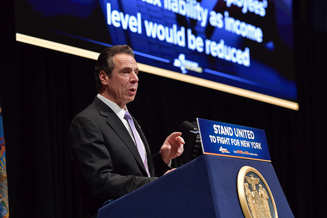 Gov. Andrew M. Cuomo claimed many State Senate and Assembly districts upstate don't have a millionaire. (Courtesy: Cuomo's Flickr page)