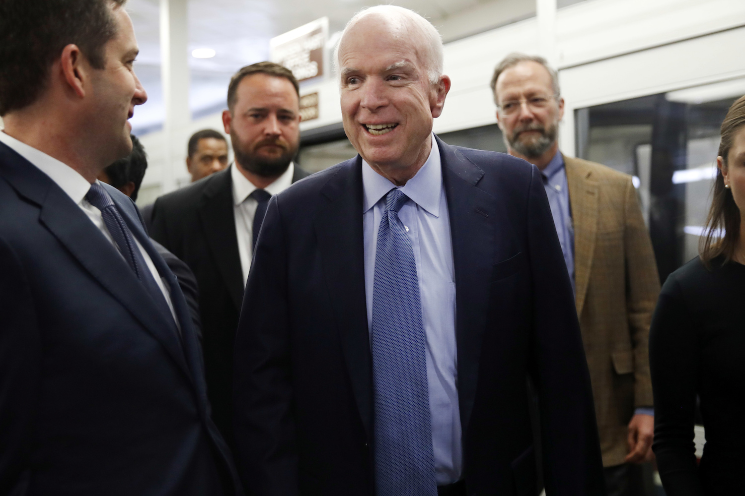 Sen. John McCain, R-Ariz., on Oct. 19, 2017, on Capitol Hill in Washington. (AP Photo/Jacquelyn Martin)