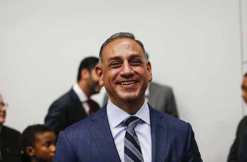 California congressional candidates Gil Cisneros attends at the Take It Back California event where former President Barack Obama campaigns in support of California congressional candidates, Saturday, Sept. 8, 2018, in Anaheim, Calif. (AP)