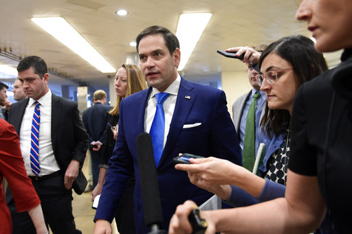 Sen. Marco Rubio, R-Fla., in the U.S. Capitol complex on Nov. 29, 2018. He introduced a bill on paid leave that is based on ideas from Ivanka Trump. (AP Photo/Susan Walsh, File)