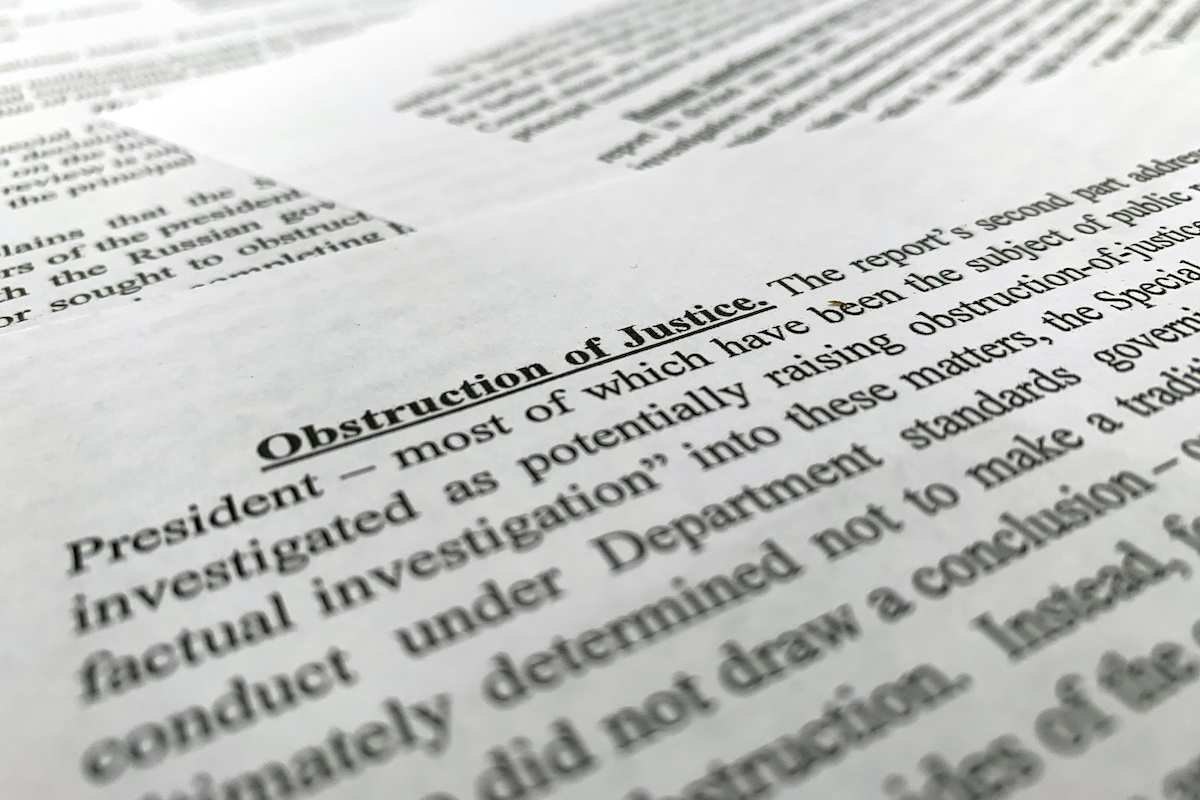The letter from Attorney General William Barr to Congress on the conclusions reached by special counsel Robert Mueller in the Russia probe photographed on March 24, 2019. (AP)