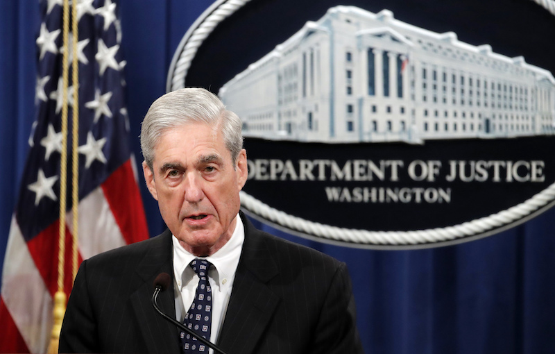 Special counsel Robert Mueller speaks at the U.S. Justice Department on May 29, 2019, about the Russia investigation. (AP)