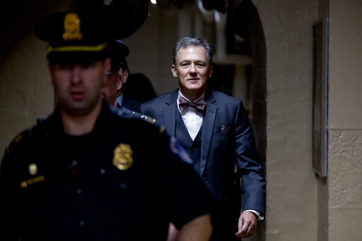 Deputy Assistant Secretary of State George Kent on Oct. 15, 2019, after testifying before lawmakers as part of the House impeachment inquiry into President Donald Trump. (AP)