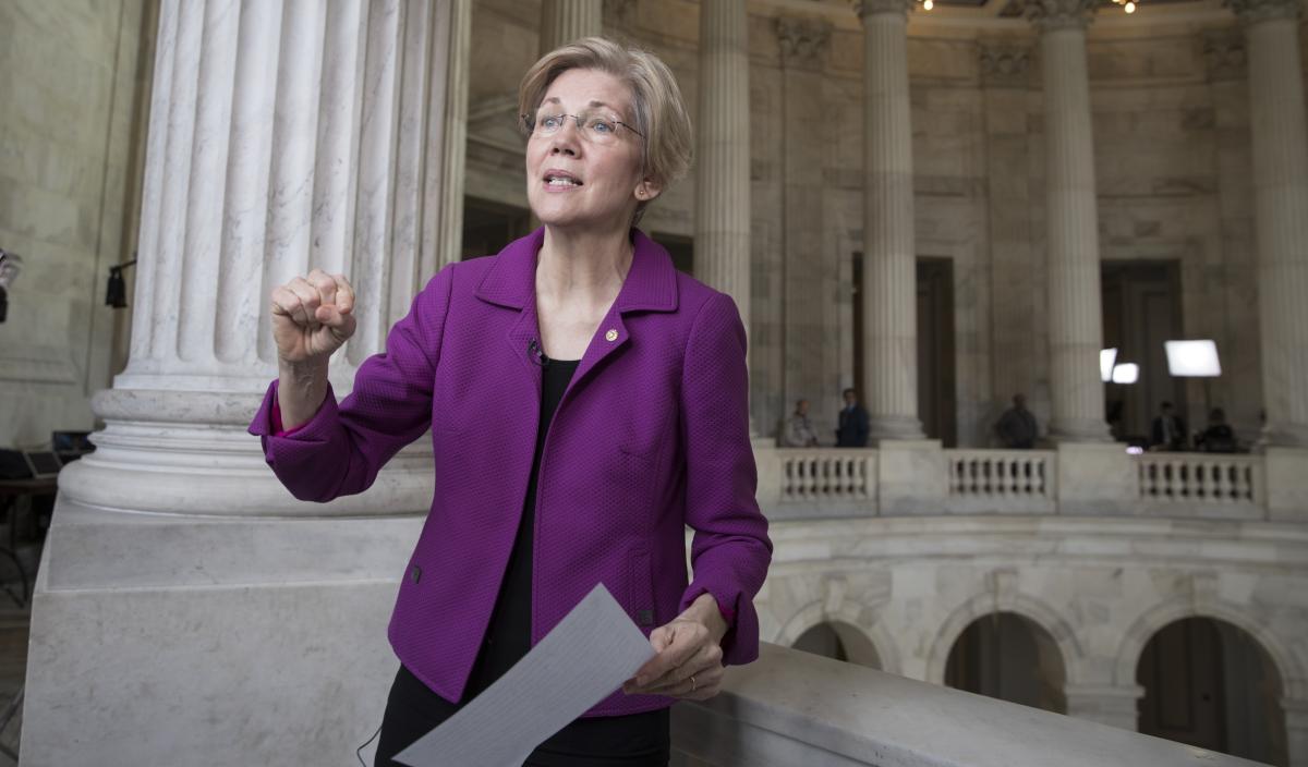 Sen. Elizabeth Warren, D-Mass. reacts to being rebuked by the Senate leadership and accused of impugning a fellow senator, Attorney General-designate, Sen. Jeff Sessions, R-Ala., Wednesday, Feb. 8, 2017, on Capitol Hill. (AP)