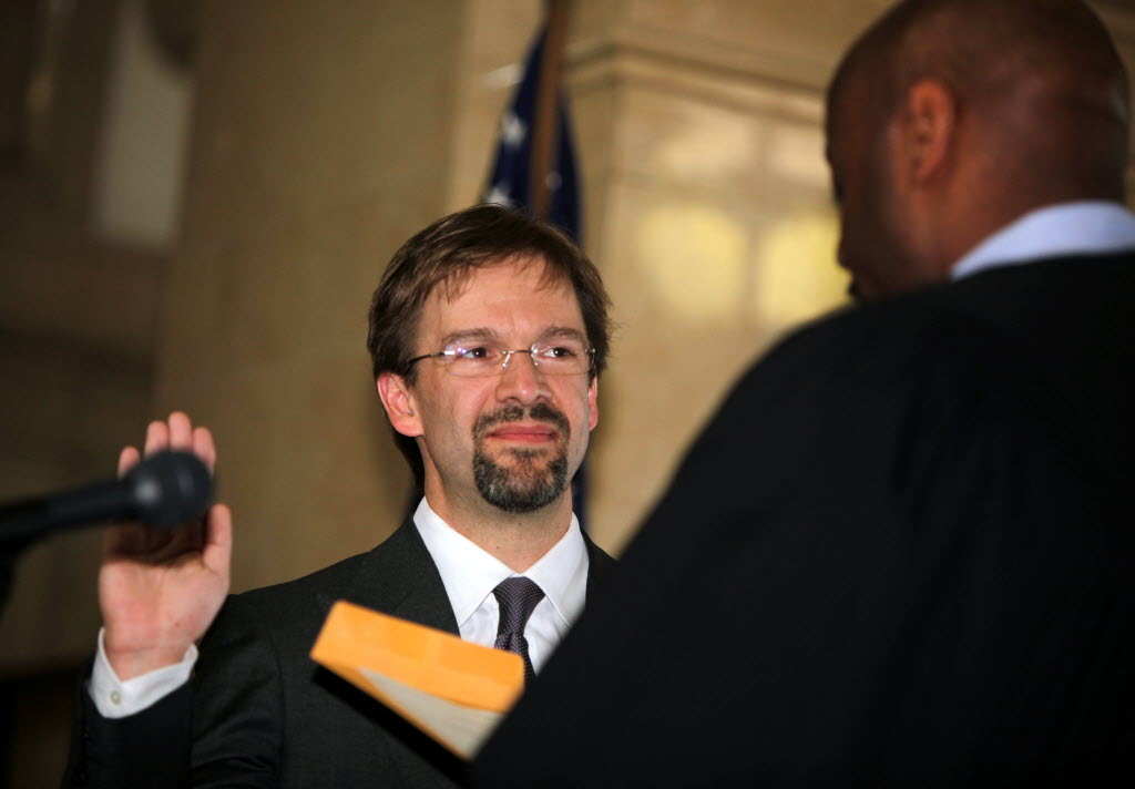 Chris Abele is sworn in during an April 2011 ceremony as Milwaukee County executive.