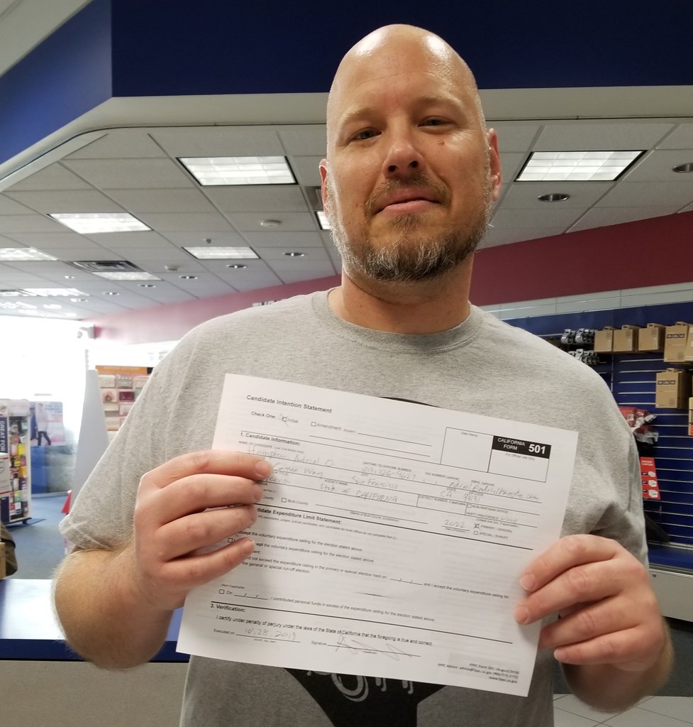 Adriel Hampton registered to run for California governor in 2022. He is running to protest Facebook’s political ad policy. / Photo courtesy Adriel Hampton.