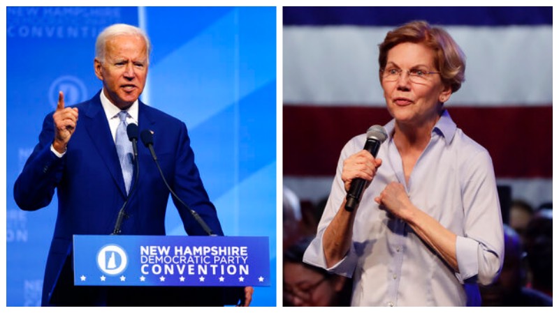 Former Vice President Joe Biden and Sen. Elizabeth Warren bring contrasting approaches to the Democratic primary. (AP/Robert F. Bukaty, Matt York)