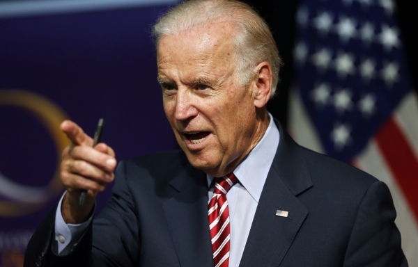Vice President Joe Biden speaks during a roundtable discussion at the Advanced Manufacturing Center at the Community College of Denver on July 21, 2015.