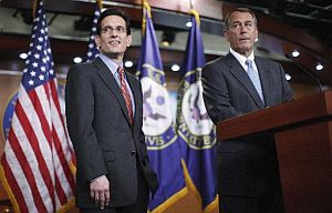 House Majority Leader Eric Cantor, R-Va., and House Speaker John Boehner of Ohio speak at a news conference, on Jan. 6, 2011, to discuss repeal of the health care law.