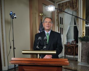 After President Barack Obama addressed the nation from the White House, House Speaker John Boehner gave an address from the Capitol.