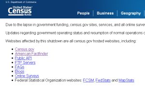 The Census Bureau's website, a trove of demographic data for researchers, has gone entirely offline due to the shutdown.